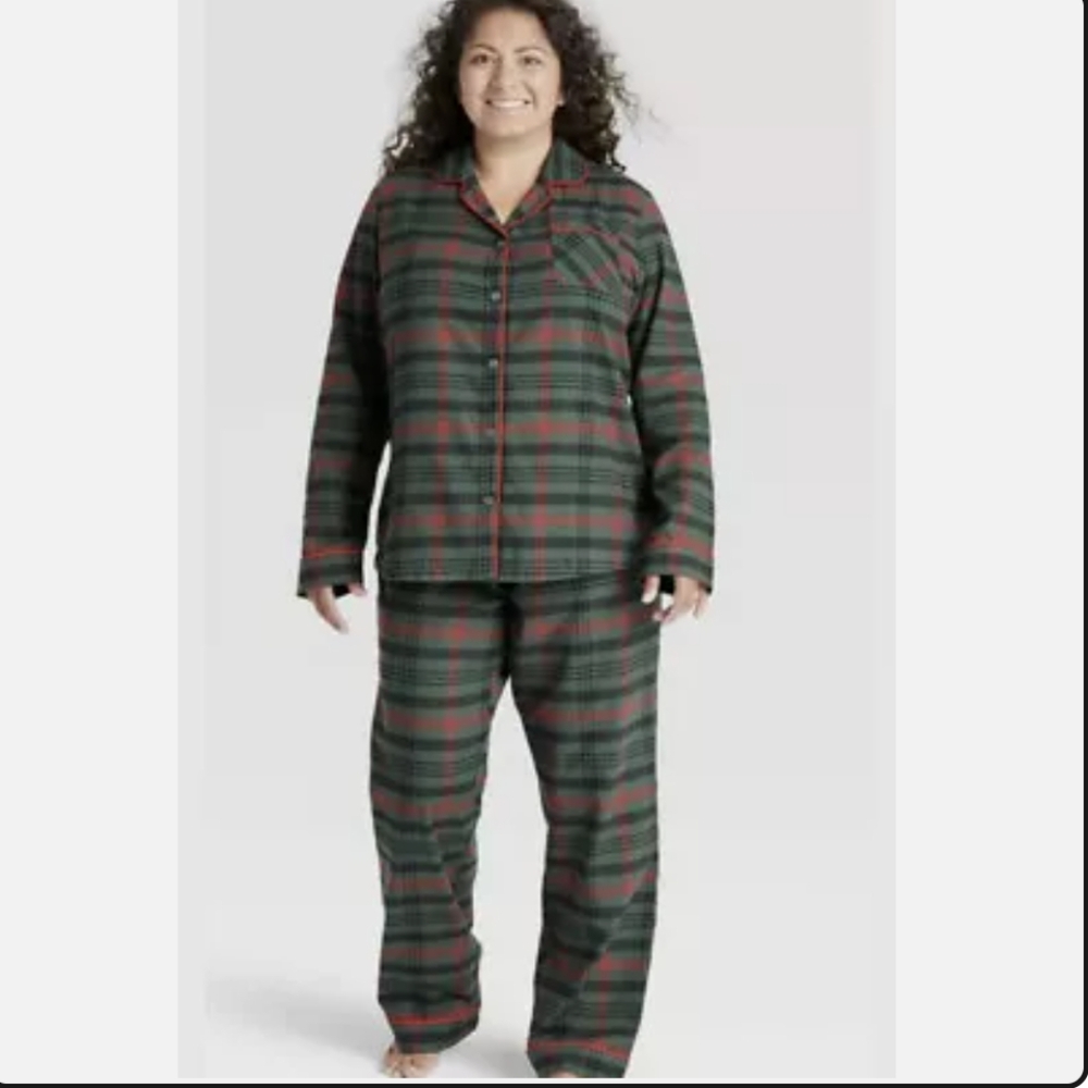 New! Hearth & Hand Womens' Tartan Plaid 2pc Pajama Set